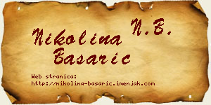 Nikolina Basarić vizit kartica